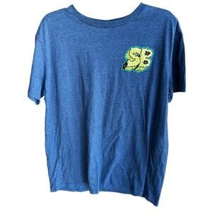 SPONGEBOB embroidered embossed 3D Blue tee youth SZ XXL